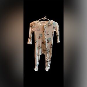 Angel Dear Panda Bear Ruffled Footed Onesie 3-6